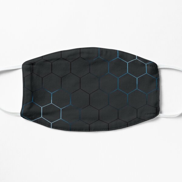 Futuristic honeycomb  Flat Mask