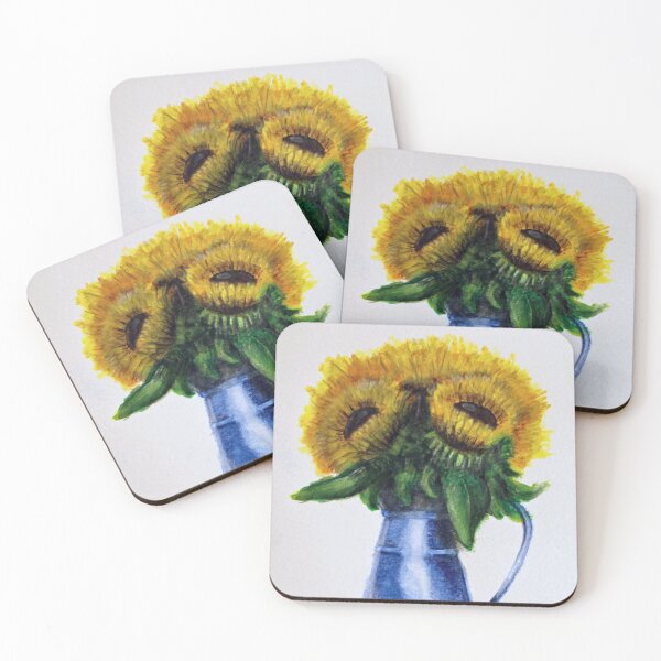 Item preview, Corrina's Sunflowers - watercolor/colored pencil on paper designed and sold by Pansymade.