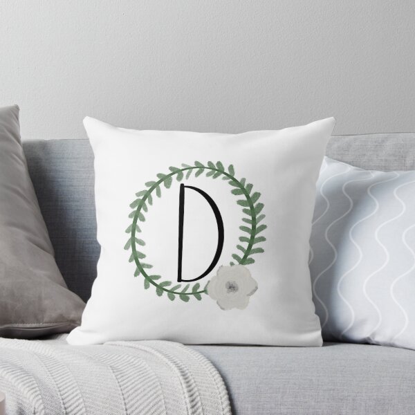 Item preview, Letter D wreath initial monogram designed and sold by sarahkcrawford.