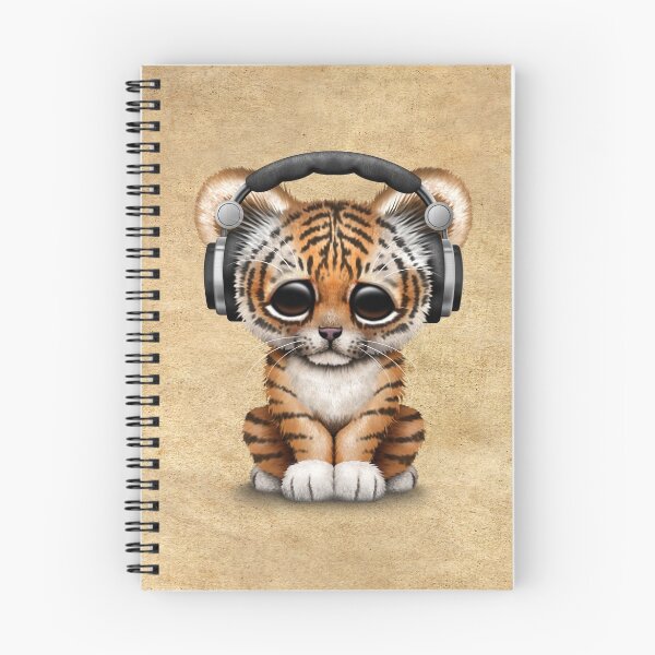 Item preview, Cute Tiger Cub Dj Wearing Headphones  designed and sold by JeffBartels.