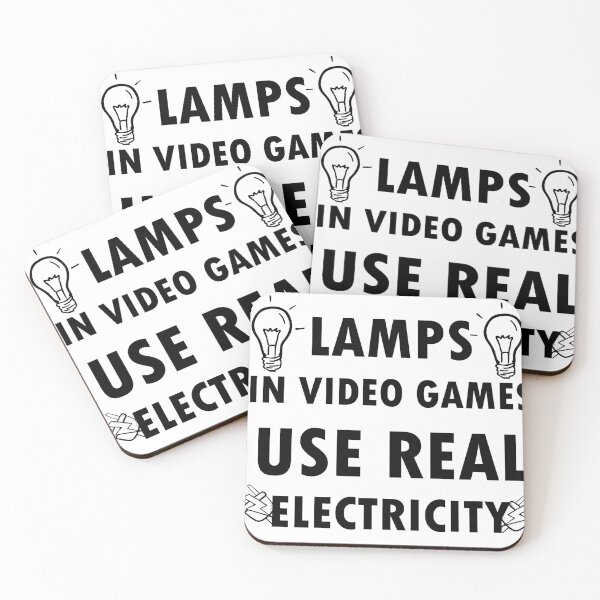 Item preview, lamps in video games use real electricity shirt designed and sold by medel12.