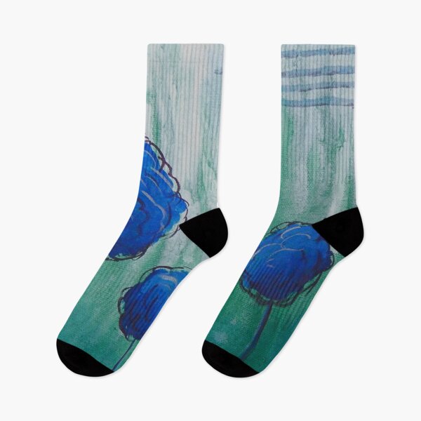 Item preview, Abstract Flower, blue and green designed and sold by Rachel Kallenbach.