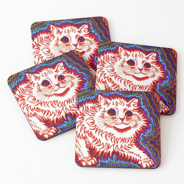 Item preview, ORANGE CAT : Vintage Louis Wain Abstract Psychedelic Print designed and sold by posterbobs.