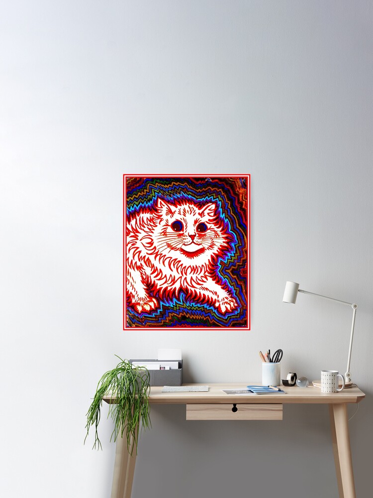 CAT PLAYING A PIANO : Vintage Psychedelic Abstract Louis Wain Print Kids  T-Shirt for Sale by posterbobs