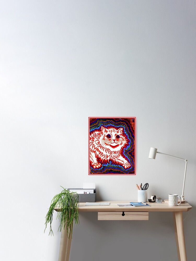 CAT PLAYING A PIANO : Vintage Psychedelic Abstract Louis Wain Print Kids  T-Shirt for Sale by posterbobs