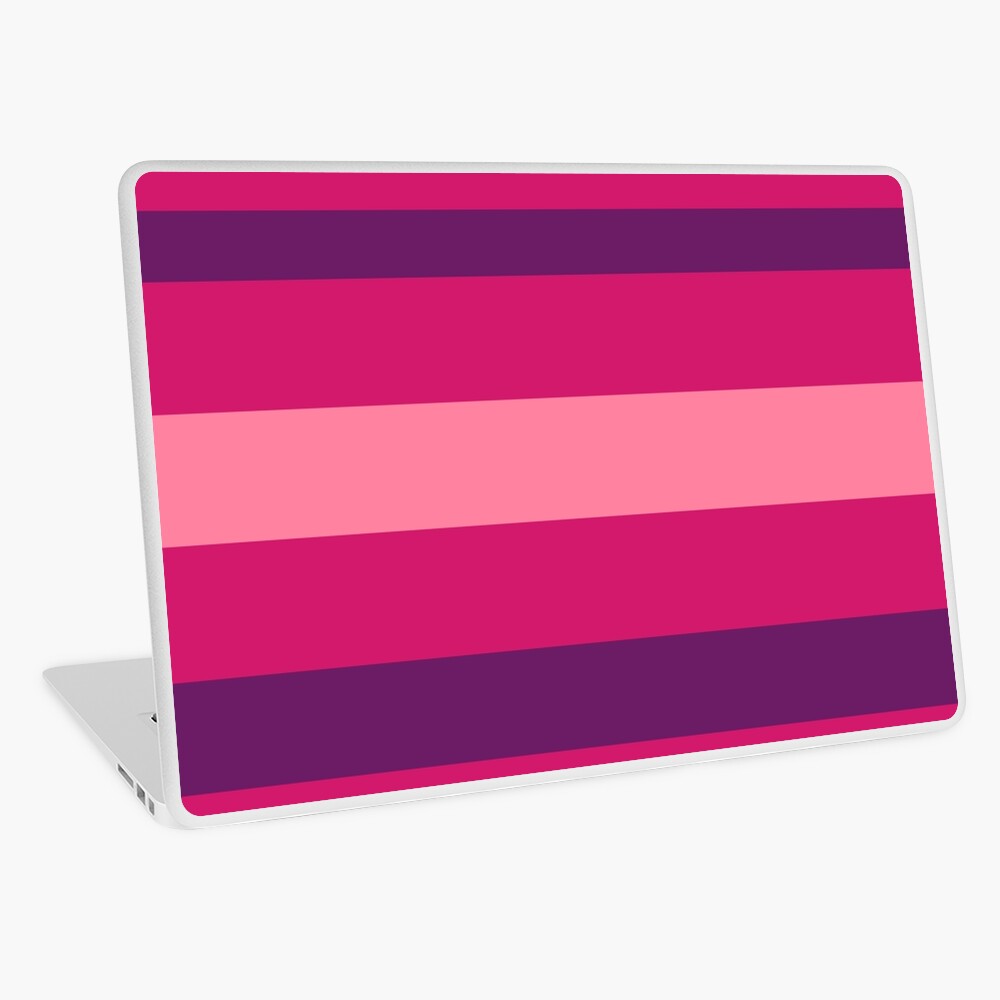 Purple Wonderland Stripes Pattern Laptop Skin