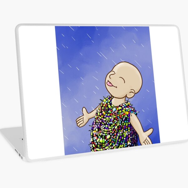 Beads of courage in the rain Laptop Skin