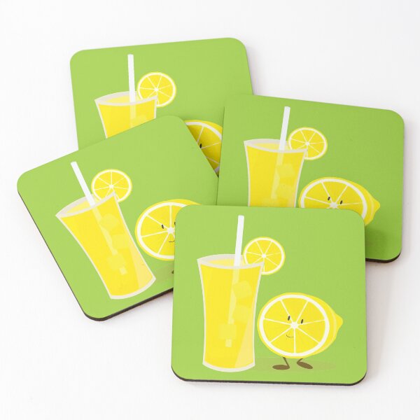 Item preview, Lemon character standing next to lemonade designed and sold by Melissa Patton.