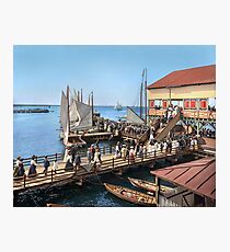 Pier at the inlet, Atlantic City, N.J. year 1904 Photographic Print