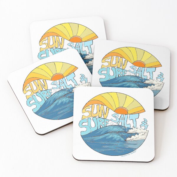 Item preview, Sun Salt Surf Retro wave graphic surfer design designed and sold by shantiru.