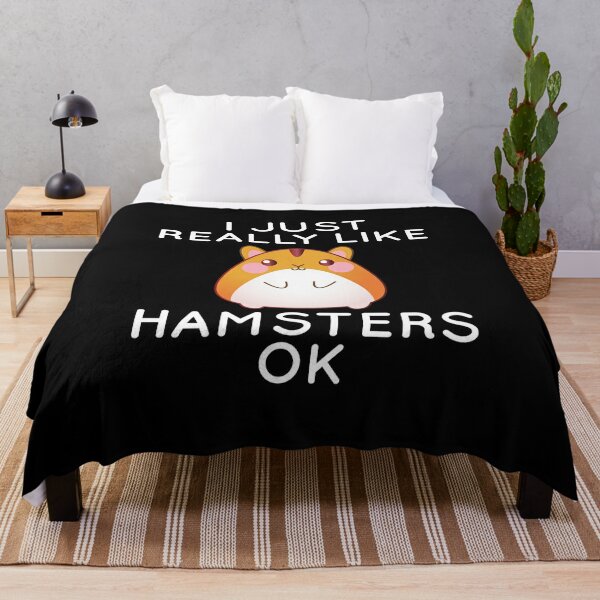 I Just Really Like Hamsters Ok Throw Blanket