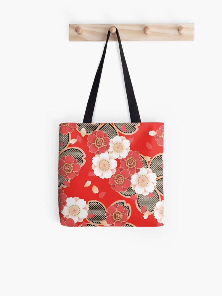 Vintage Japanese Floral Kimono Pattern Tote Bag for Sale by Vicky  Brago-Mitchell®
