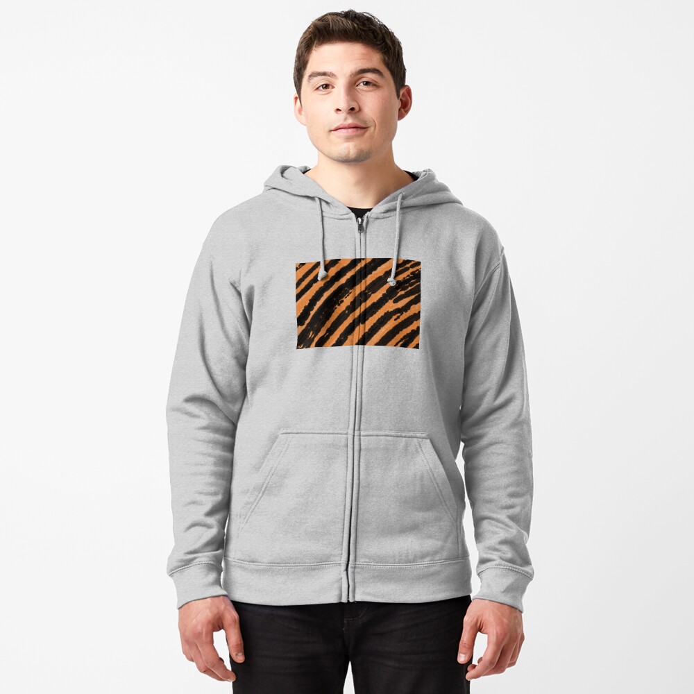 "Tiger Stripes" Zipped Hoodie by Snuggleshark Redbubble