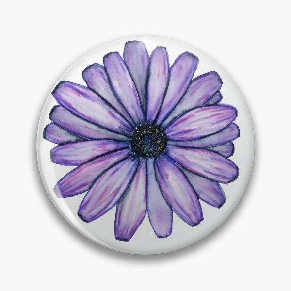 Item preview, Watercolor Purple Daisy Flower designed and sold by electroslag.