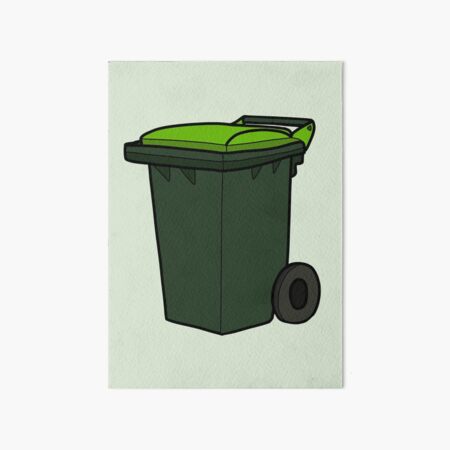 Trash Can with Text Art Board Print for Sale by FancyHatPenguin