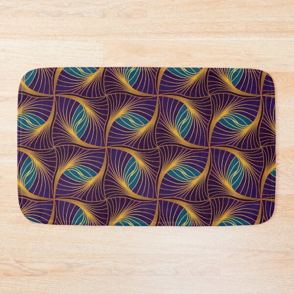 Item preview, Gold and Blue Delight - Abstract Geometric Pattern by Amanda M Lucas designed and sold by Amanda Lucas.