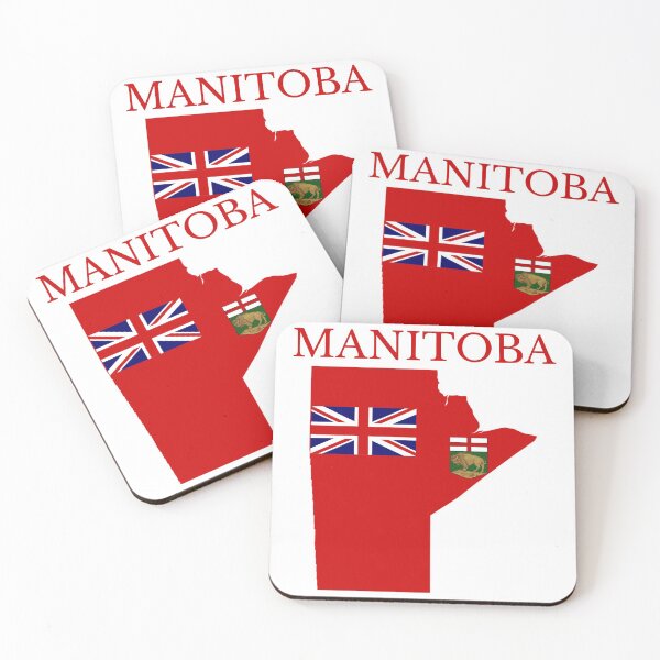 Item preview, Manitoba Flag Map, MB, Canada designed and sold by marosharaf.