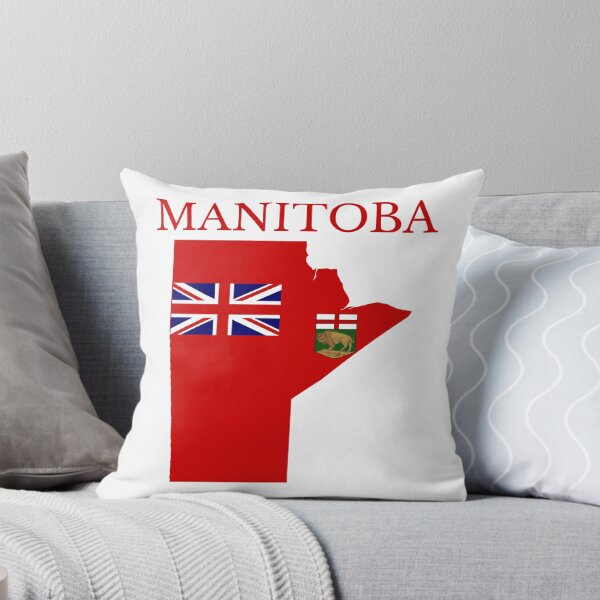Item preview, Manitoba Flag Map, MB, Canada designed and sold by marosharaf.