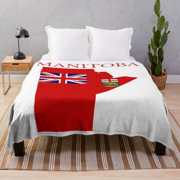 Item preview, Manitoba Flag Map, MB, Canada designed and sold by marosharaf.
