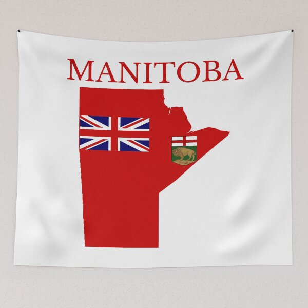 Item preview, Manitoba Flag Map, MB, Canada designed and sold by marosharaf.