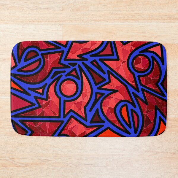 Item preview, Joopies ~ Red Fractals on Blue - Abstract Geometric Pattern of Dancers by Amanda M Lucas designed and sold by Amanda Lucas.