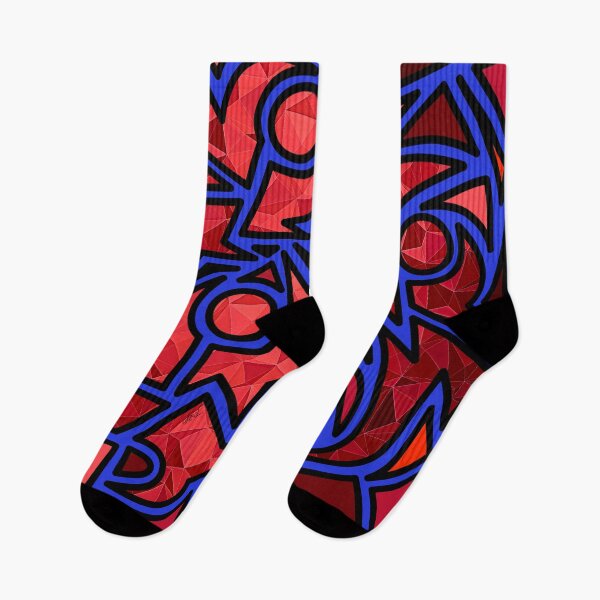 Item preview, Joopies ~ Red Fractals on Blue - Abstract Geometric Pattern of Dancers by Amanda M Lucas designed and sold by Amanda Lucas.