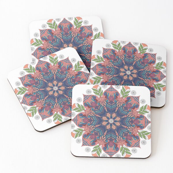 Artikelvorschau, Blumen-Mandala-Kunst-Wurfskissen entworfen und verkauft von mayankdozdesign.