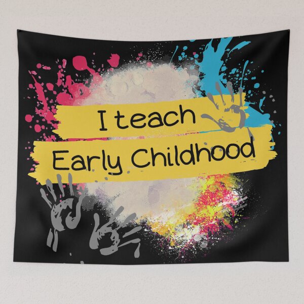 Item preview, "I Teach Early Childhood" Paint Teacher Shirt, Mug, Gift, etc. designed and sold by Teacher PRIDE.
