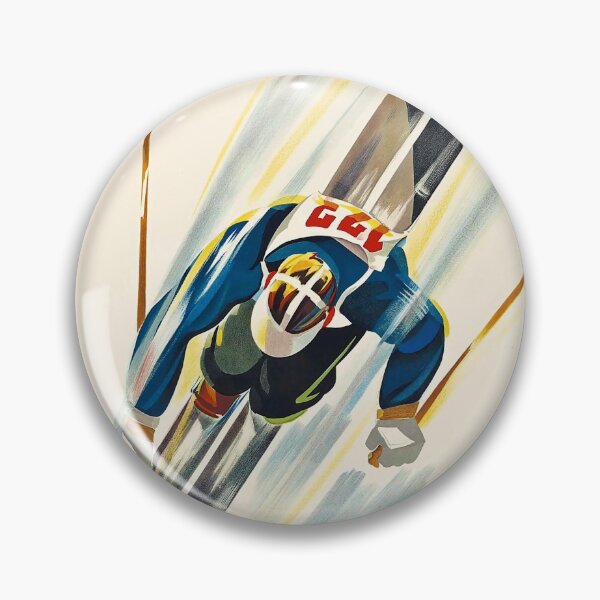 Item preview, Skirennen Unterwasser vintage travel poster designed and sold by stickart-marek.