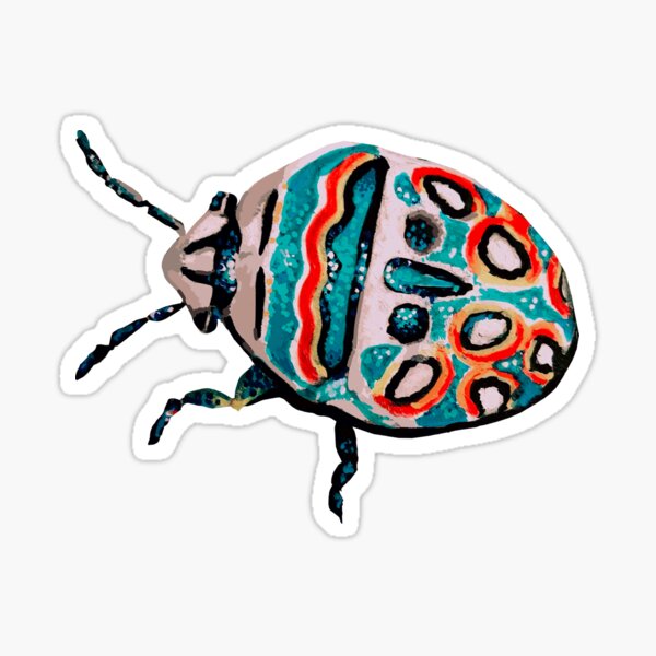 Colorful Picasso Beetle Sticker - art Sticker