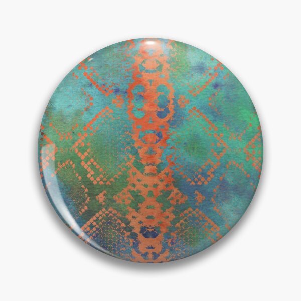 Item preview, Pastel Snakeskin Design Animal Print - Peach & Teal designed and sold by AndreaHelmArt.