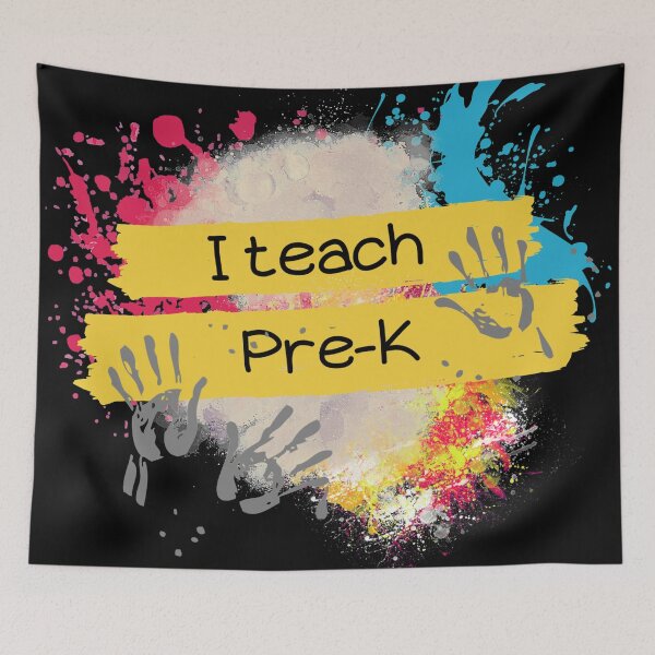 Item preview, "I Teach Pre-K" Paint Teacher Shirt, Mug, Gift, etc. designed and sold by Teacher PRIDE.