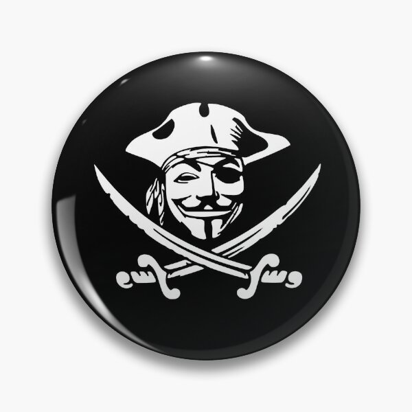 Item preview, Guy Fawkes Calico Jack Pirate Flag Jolly Roger Skull and Bones Graphic designed and sold by SpookshowDesign.