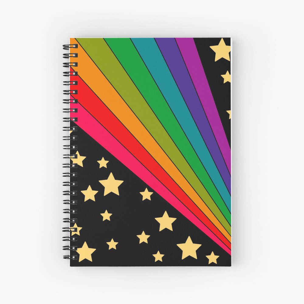 Stars and rainbow Spiral Notebook