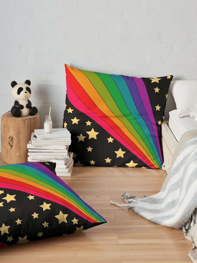 Alternate view of Stars and rainbow Floor Pillow