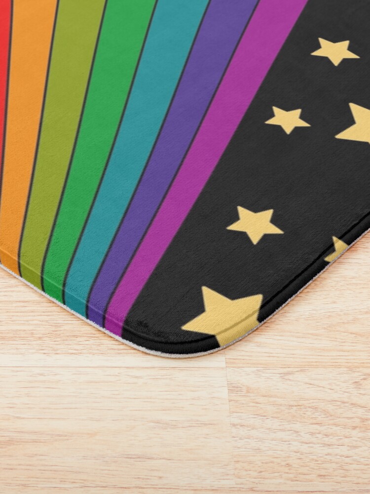 Alternate view of Stars and rainbow Bath Mat