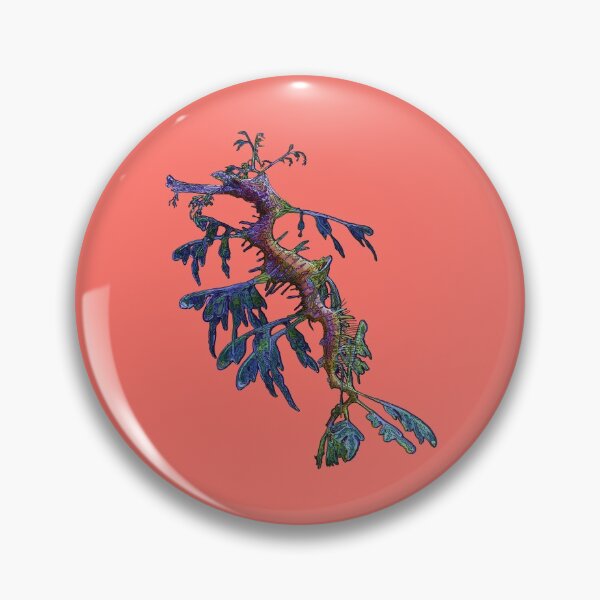 Item preview, Leafy Sea Dragon on Living Coral - Pantone Colour for 2019 by Amanda M Lucas designed and sold by Amanda Lucas.