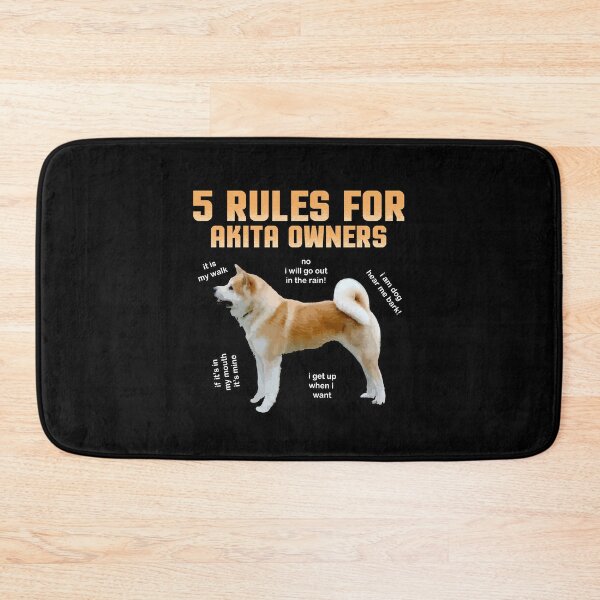 Item preview, 5 rules for akita owners Akita dog gift designed and sold by redshirtz.