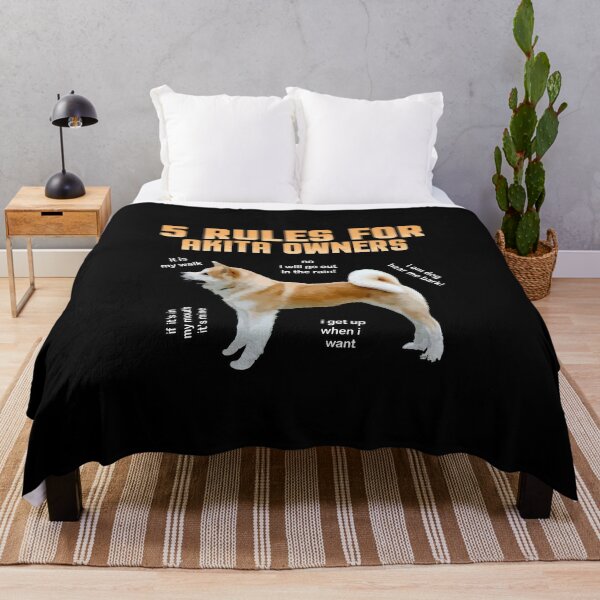 Item preview, 5 rules for akita owners Akita dog gift designed and sold by redshirtz.