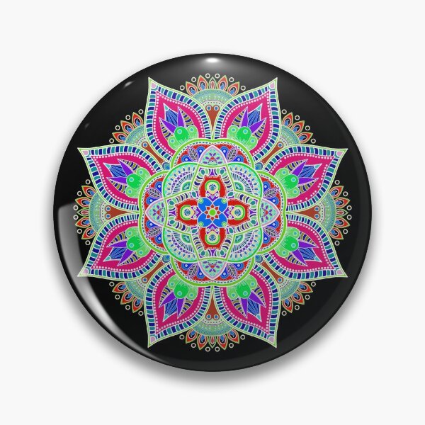 Item preview, Mandala 2 - Geometric Pattern with White Outline - on Black by Amanda M Lucas designed and sold by Amanda Lucas.