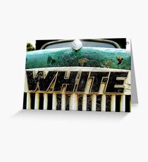 WHITE Greeting Card