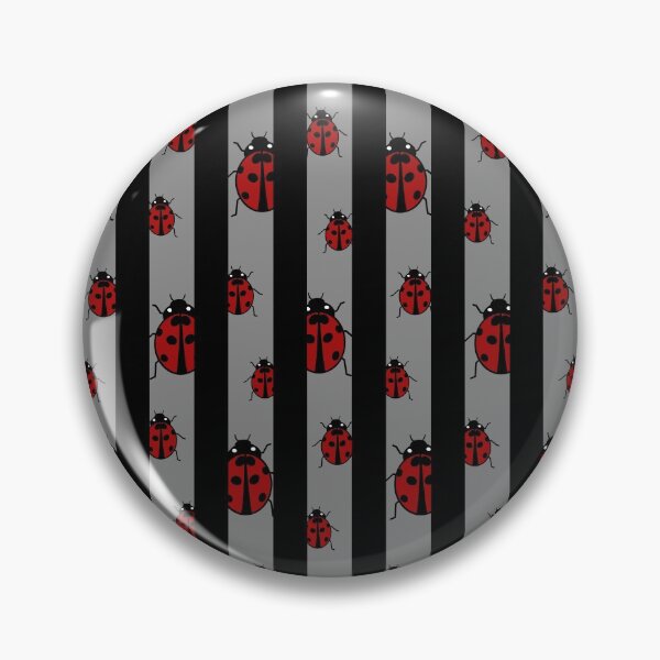 Item preview, Red Ladybird Horizontal Lines Black and Grey designed and sold by ByJezie.