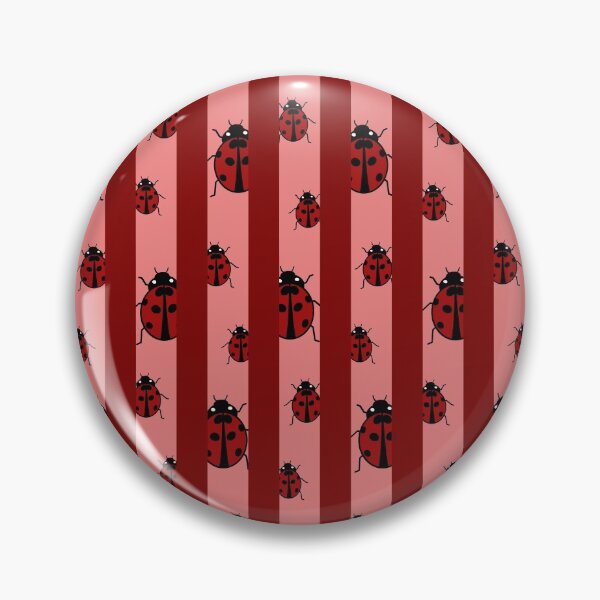 Item preview, Red Ladybird Horizontal Lines Red and Salmon designed and sold by ByJezie.