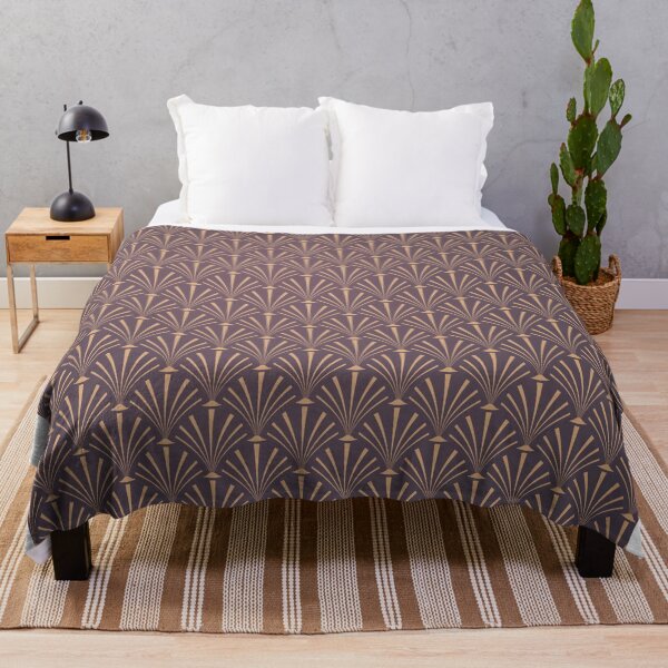 Item preview, Art Deco Palm Pattern in purple designed and sold by BAYSTALT.