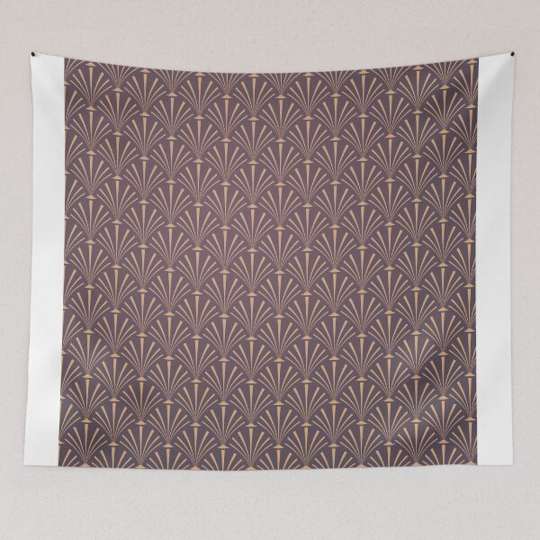 Item preview, Art Deco Palm Pattern in purple designed and sold by BAYSTALT.