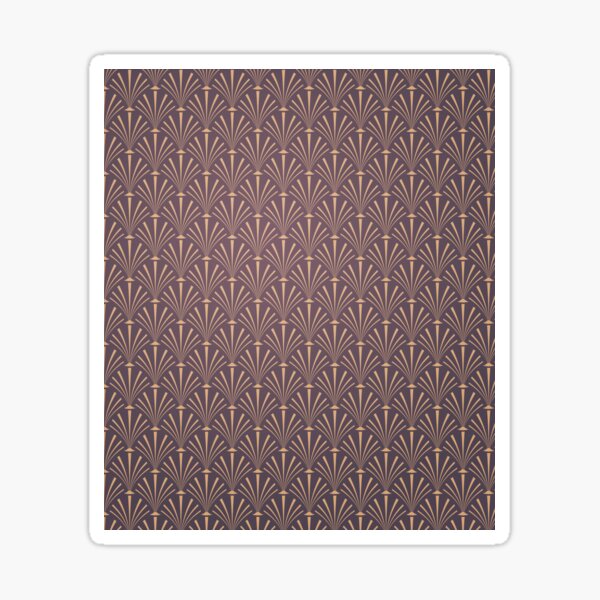 Art Deco Palm Pattern in purple Sticker