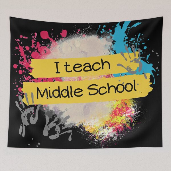 Item preview, "I Teach Middle School" Paint Teacher Shirt, Mug, Gift, etc. designed and sold by Teacher PRIDE.