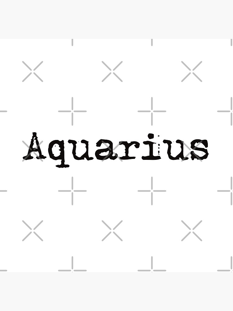 Aquarius Symbol Pattern Astrology Horoscope Zodiac - Custom Black