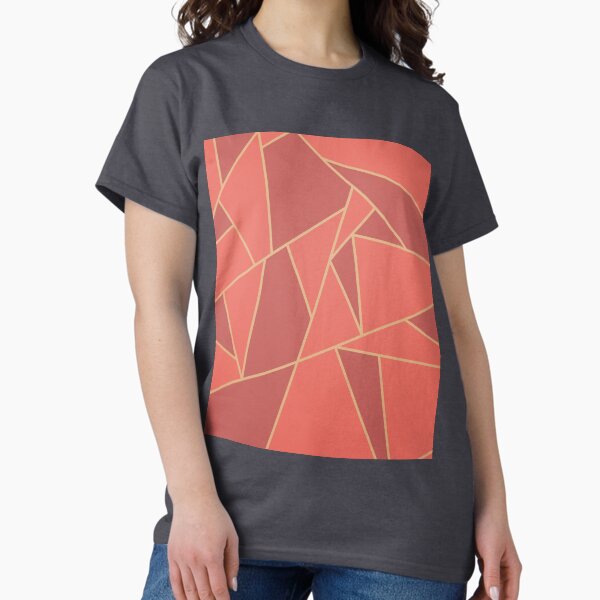 Coral Art Deco Pattern Classic T-Shirt