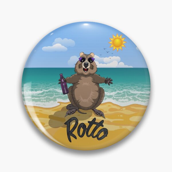 Item preview, Rotto - Rottnest Island Quokka on the Beach [Text Under] by Amanda M Lucas designed and sold by Amanda Lucas.